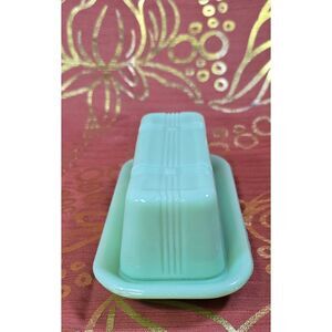 Jadeite Glass Butter Dish